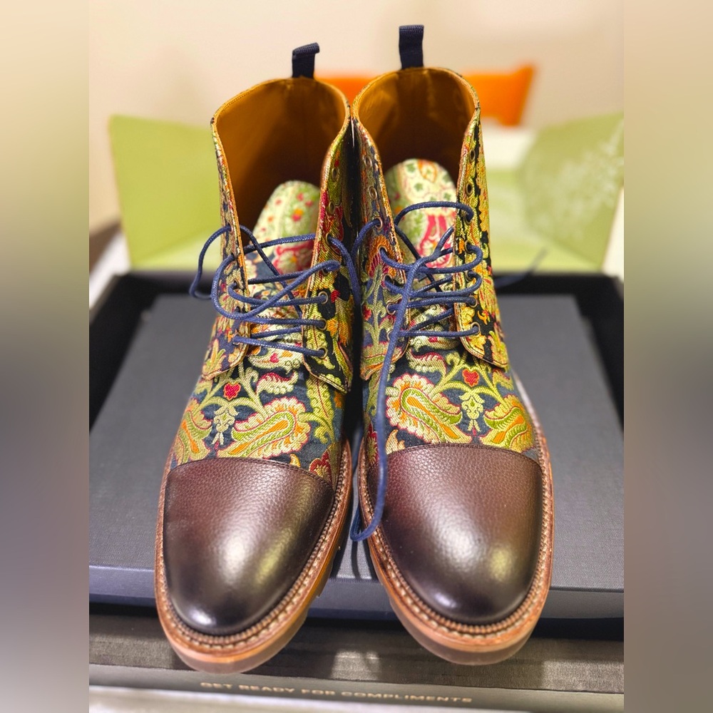 Taft Brown and Yellow Boots Rugged Casual Style